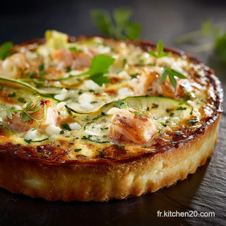 Quiche Saintjacques Saumon Et Courgettes : La Recette Marine Ultra-Fondante presentation