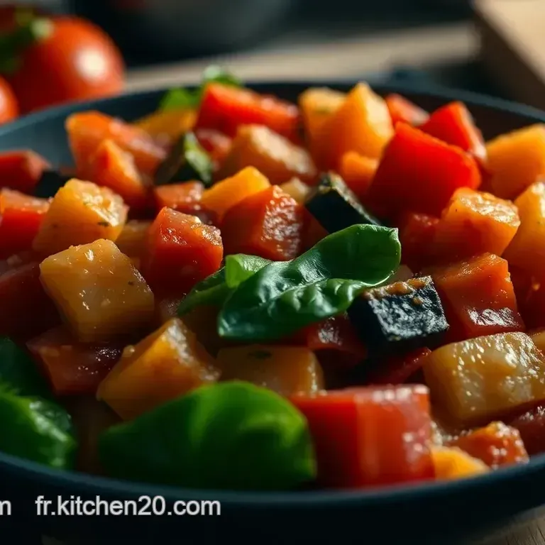 Ratatouille au Wok Cr&egrave;me de Cantadou & Pignons Dor&eacute;s