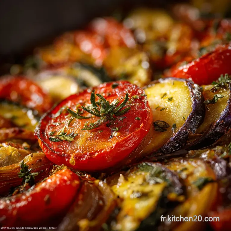 Ratatouille D&eacute;t&eacute; Confite Aux Petits Oignons Grelots Caram&eacute;lis&eacute;s Au Miel presentation