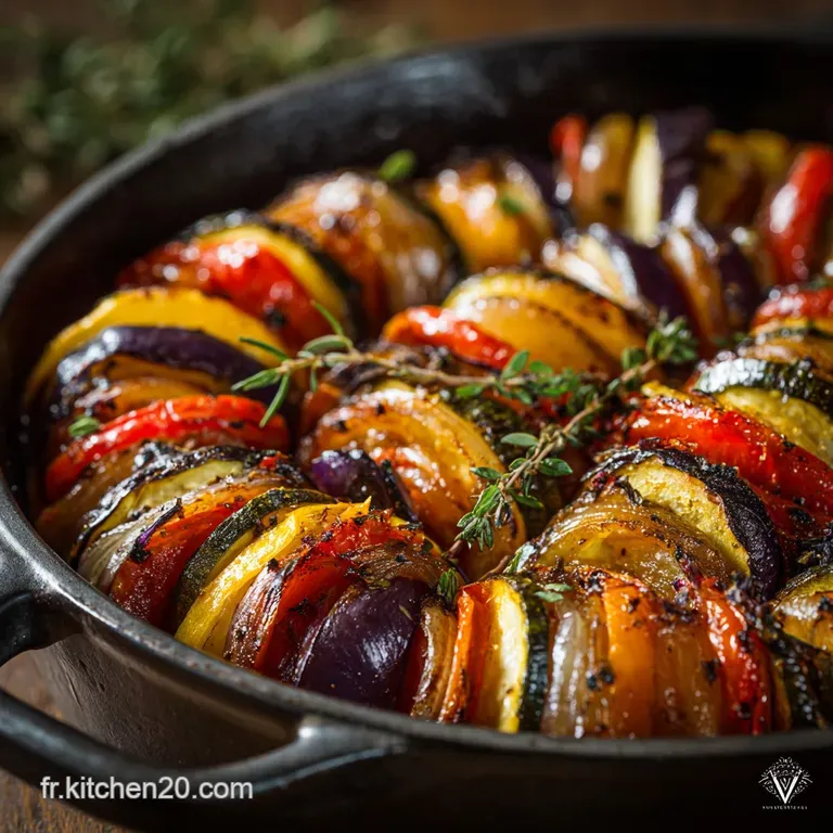 La Ratatouille Royale L&eacute;gumes Confits aux Petits Oignons Brais&eacute;s au Miel