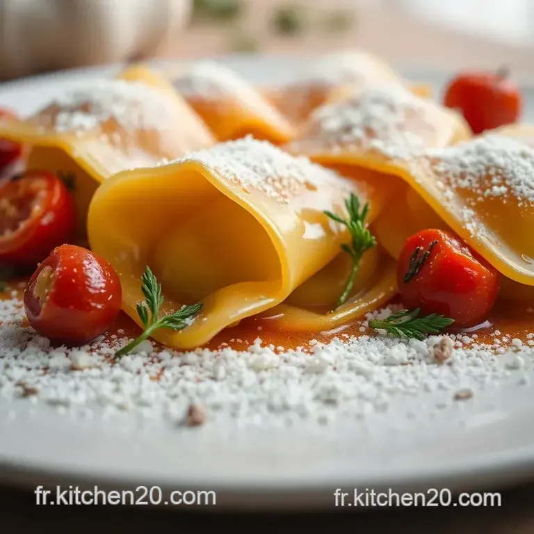 Ravioles Maison Au Comt&eacute; Et Herbes Fra&icirc;ches presentation