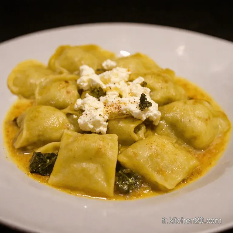 Ravioles Maison Spinach and Ricotta Perfection presentation