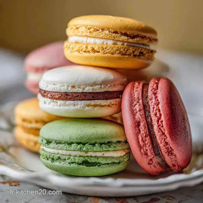 A stack of perfectly formed macarons with a glossy, smooth finish, nestled in an elegant box, promising a sweet indulgence.