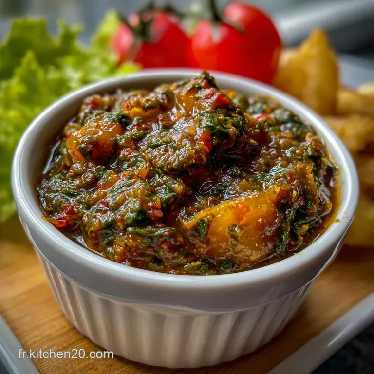 Creamy, spiced sauce artfully drizzled over a bed of fluffy white rice, garnished with a sprig of fresh green herb. Elegan...