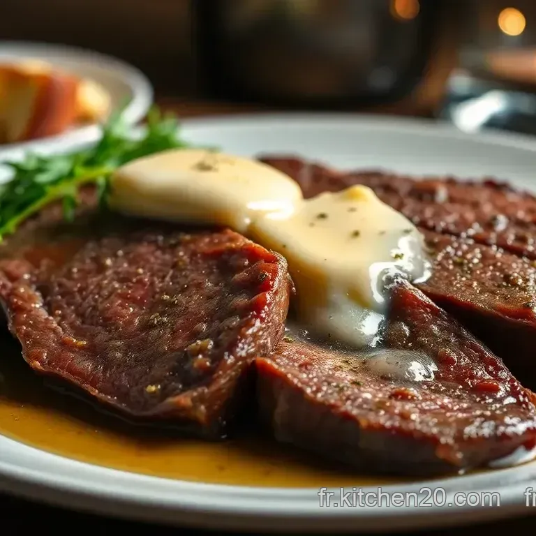 Recette Pav&eacute; de B&oelig;uf au Beurre Ma&icirc;tre d&rsquo;H&ocirc;tel et Pommes de Terre Sarladaises
