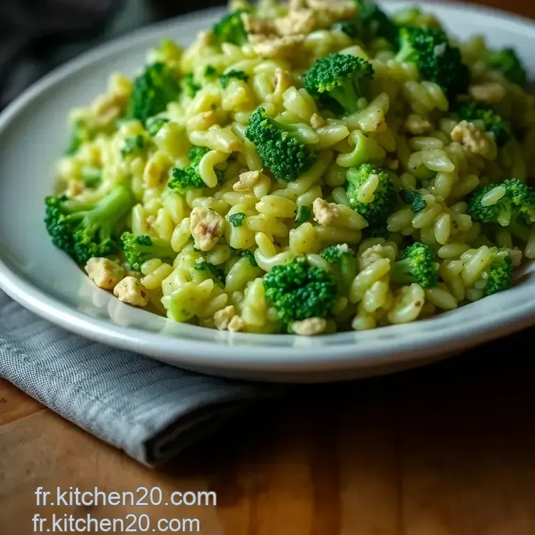 Risotto Au Brocoli Sbrinz Et Pistaches: Un D&eacute;lice Vert ! presentation