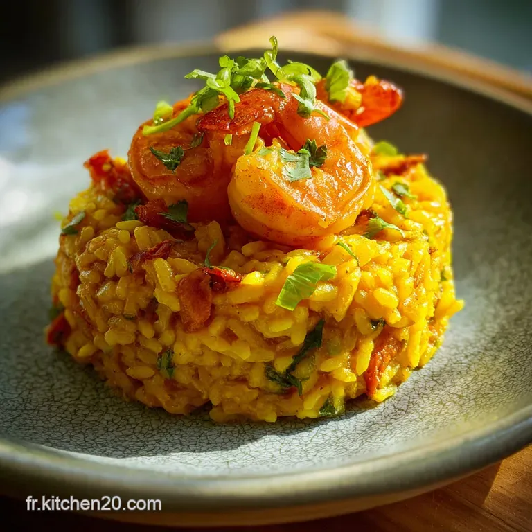Risotto aux Crevettes et au Curry