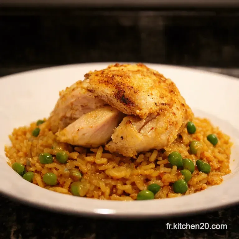 Riz Aux Quatre L&eacute;gumes Et Poulet presentation