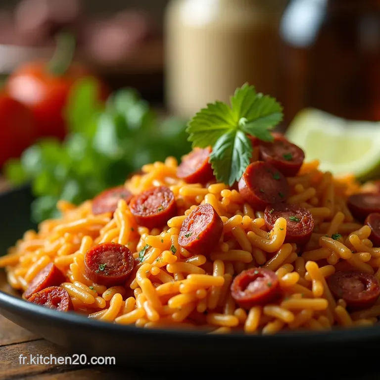 Riz Mexicain Festif Au Chorizo Et Lardons presentation