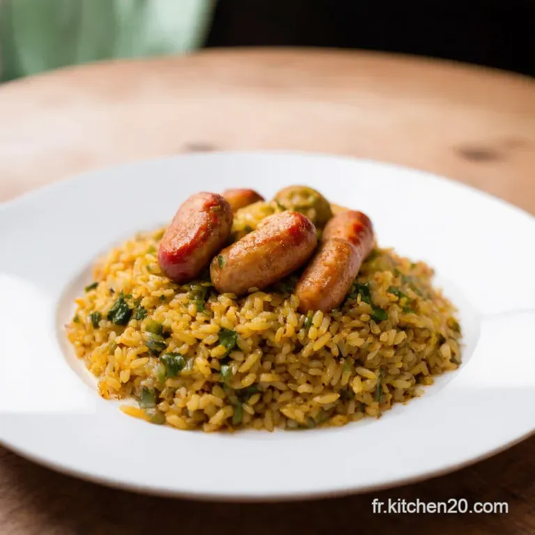 Riz Pilaf aux Chipolatas et L&eacute;gumes d&Eacute;t&eacute;