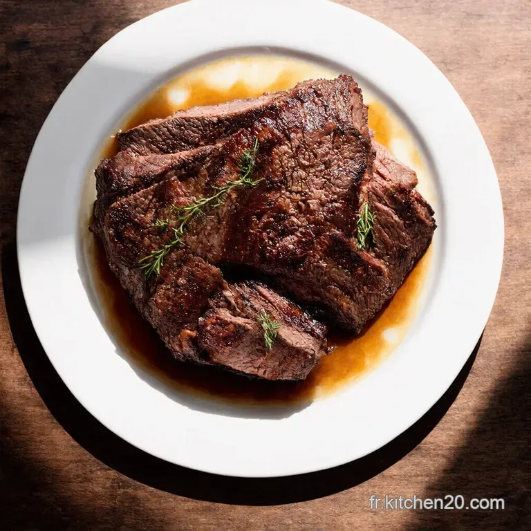 R&ocirc;ti de Boeuf au Four Sauce au Vin Rouge