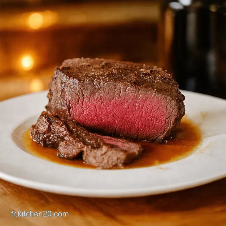 R&ocirc;ti De Boeuf Fondant &Agrave; Lail Et Aux Herbes presentation