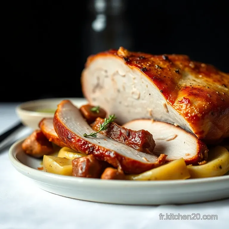 R&ocirc;ti De Porc &Agrave; La Dijonnaise presentation