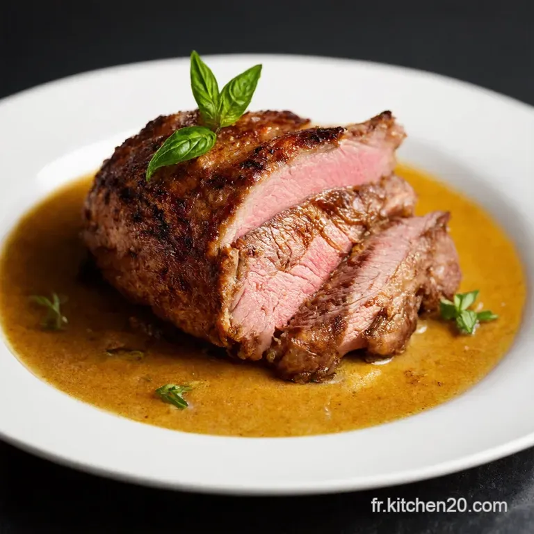 R&ocirc;ti dEscalopes de Porc Grill&eacute; Salsa Vive au Basilic