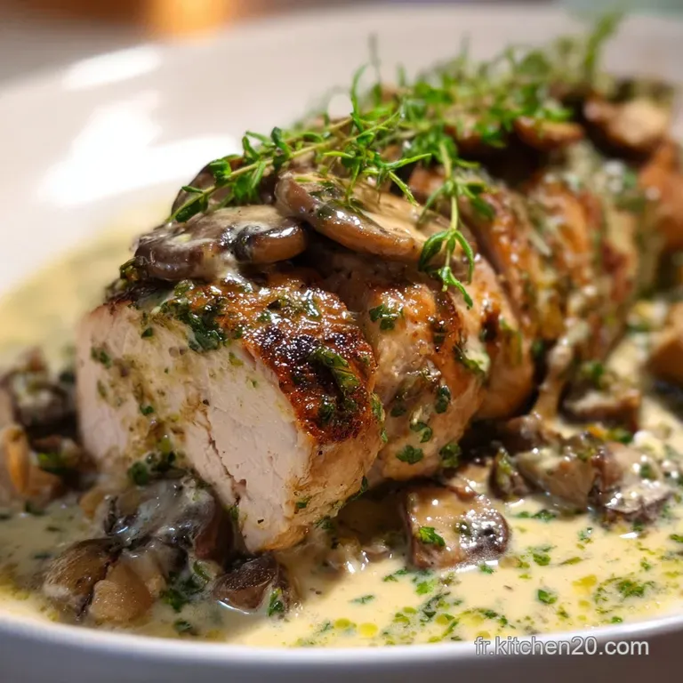 R&ocirc;ti de Filet de Dinde aux champignons : Le Secret Moelleux