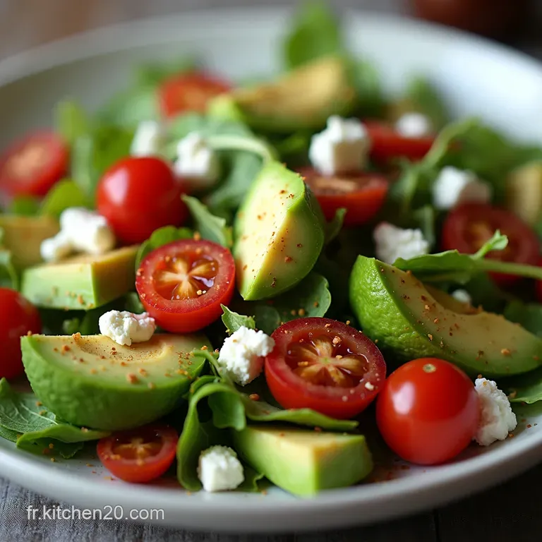 La Symphonie Rouge et Verte Salade de Betteraves R&ocirc;ties Avocat et Feta Piquante