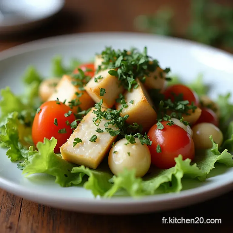 Le Ni&ccedil;oise Simplifi&eacute; Salade de Concombre Thon et Yaourt aux Fines Herbes