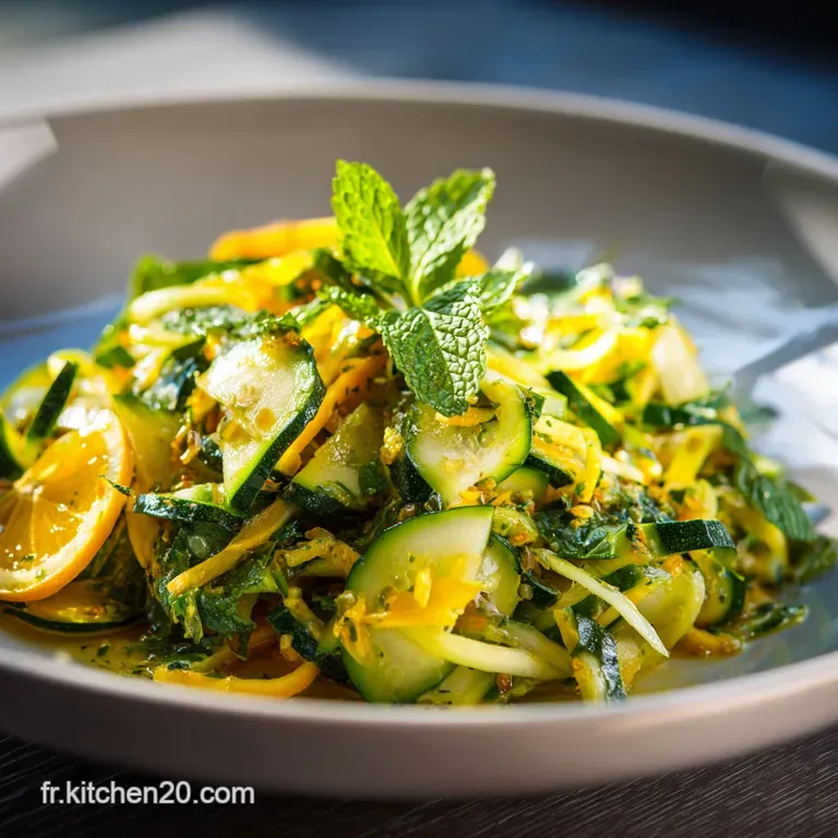 Courgettes R&acirc;p&eacute;es La Salade Fra&icirc;cheur Citronn&eacute;e presentation