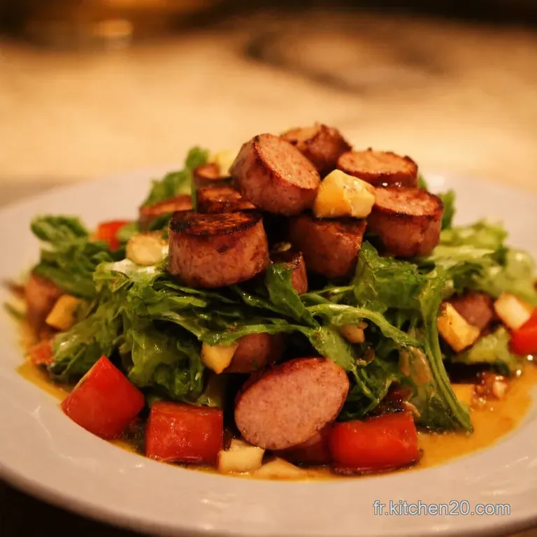 Salade De Saucisses Grill&eacute;es &Agrave; La Bistrot presentation