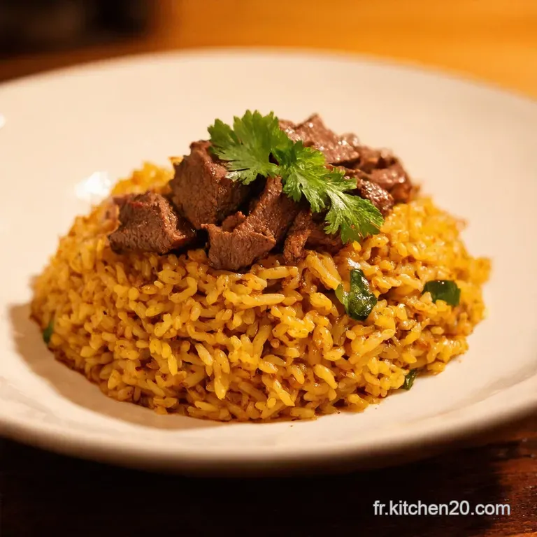 Salade De Vermicelles De Riz Au Boeuf Saut&eacute; Et Cacahu&egrave;tes presentation