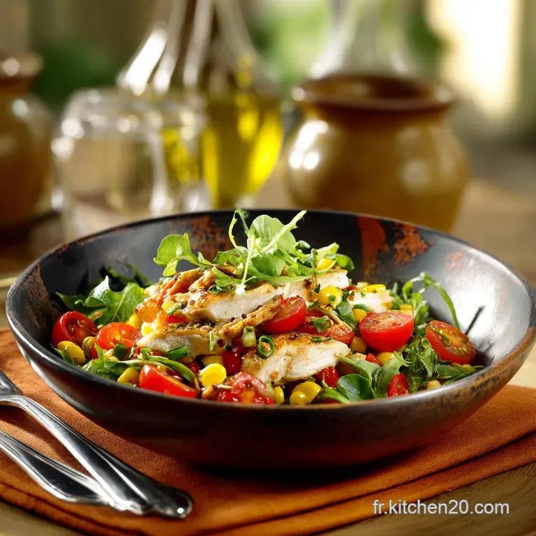 Salade Mexicaine Au Poulet La Recette Repas Compl&egrave;te Facile Et Go&ucirc;teuse presentation