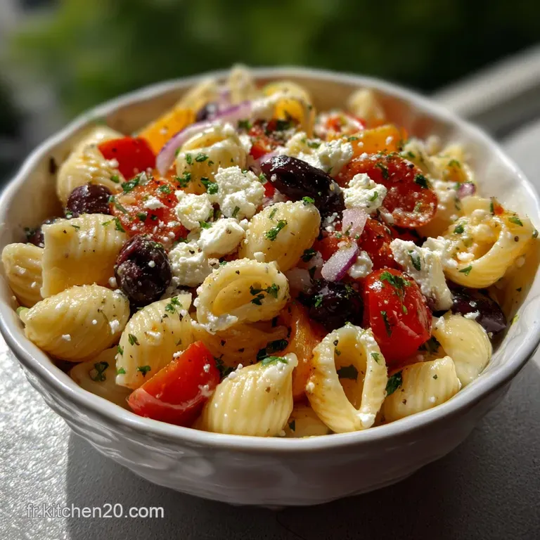 Salade P&acirc;tes Grecque : LExplosion M&eacute;diterran&eacute;enne