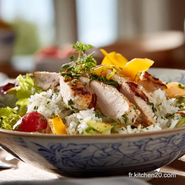 Salade de Riz et Poulet Fra&icirc;cheur Le Classique du PiqueNique R&eacute;invent&eacute;