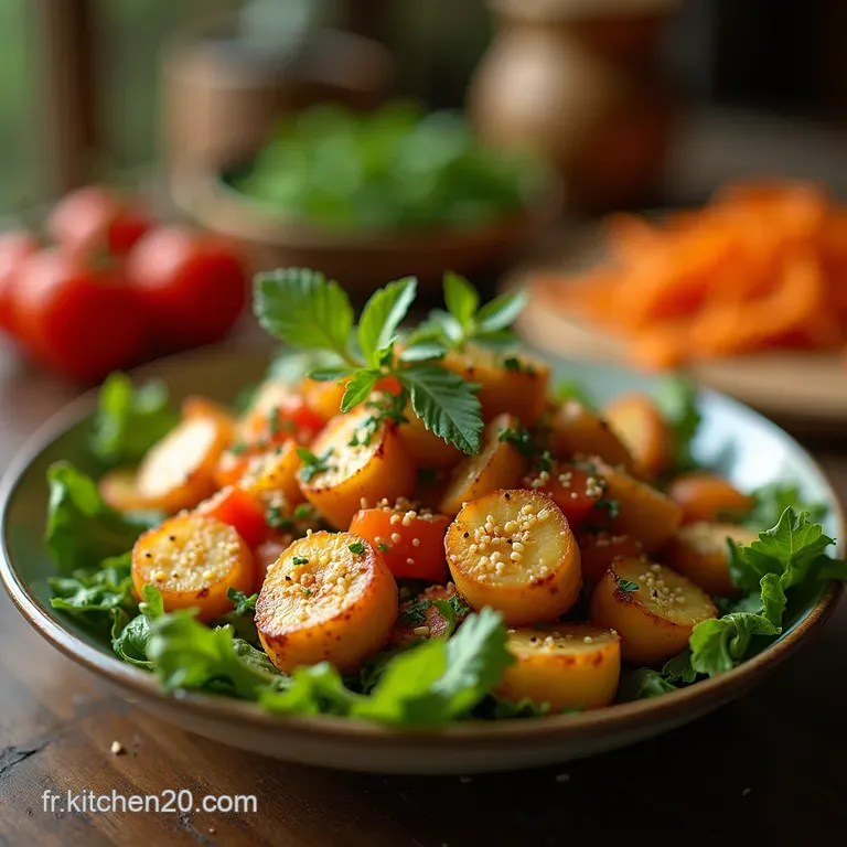 La Vraie Saveur De Tha&iuml;lande Salade Croquante Aux Cacahu&egrave;tes Et Sauce Tamarins&eacute;same presentation