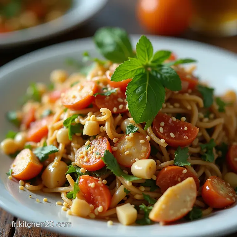 La Vraie Saveur de Tha&iuml;lande Salade Croquante aux Cacahu&egrave;tes et Sauce TamarinS&eacute;same