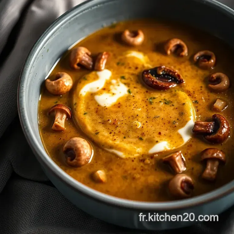 Sauce Morilles Velout&eacute;e Aux Champignons presentation