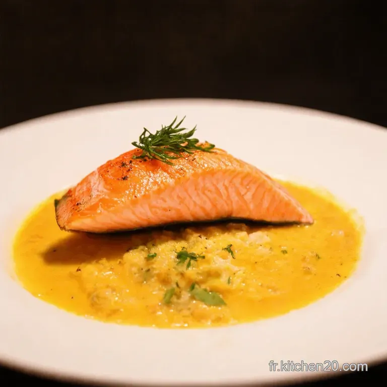 Saumon &Agrave; La Po&ecirc;le Parfait Peau Croustillante presentation