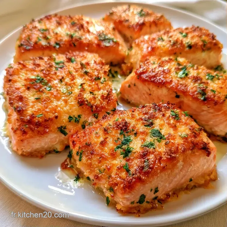 Pav&eacute; de saumon &agrave; la cro&ucirc;te dor&eacute;e pos&eacute; sur un lit de l&eacute;gumes fondants dans une assiette blanche &eacute;pur&eacute;e et &eacute;l&eacute;gante.