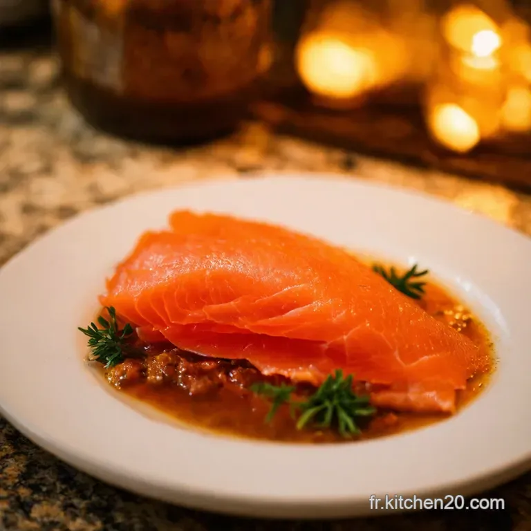 Saumon Gravlax &Agrave; La Parisienne presentation