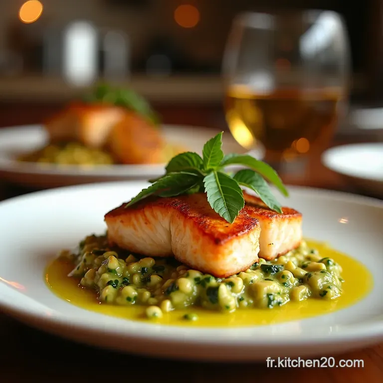 Saumon Laqu&eacute; Moutarde Miel Express Parisnew York presentation