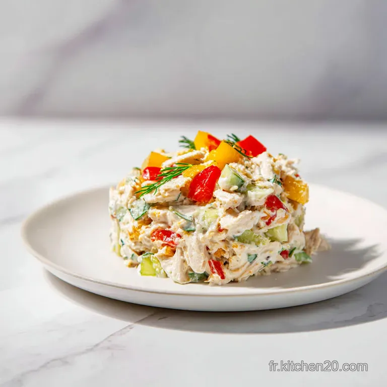 Salade de Poulet aux Cornichons: Fra&icirc;che et Croquante