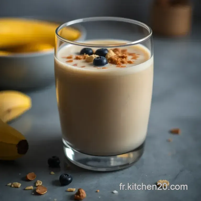 Smoothie Banane D&eacute;licieux Et Cr&eacute;meux presentation