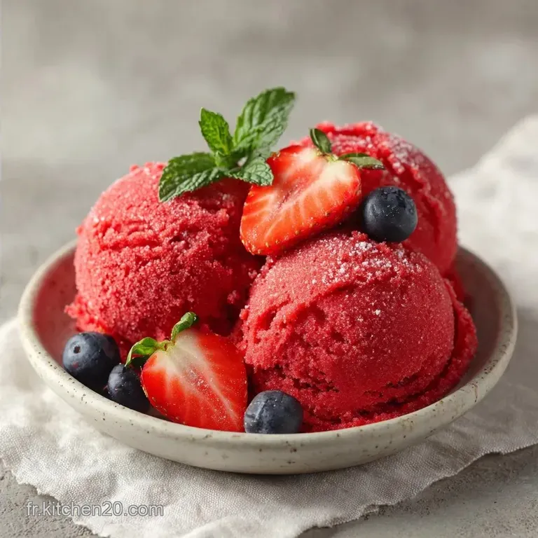 Sorbet Fraise sans Sucre Maison: Frais et L&eacute;ger
