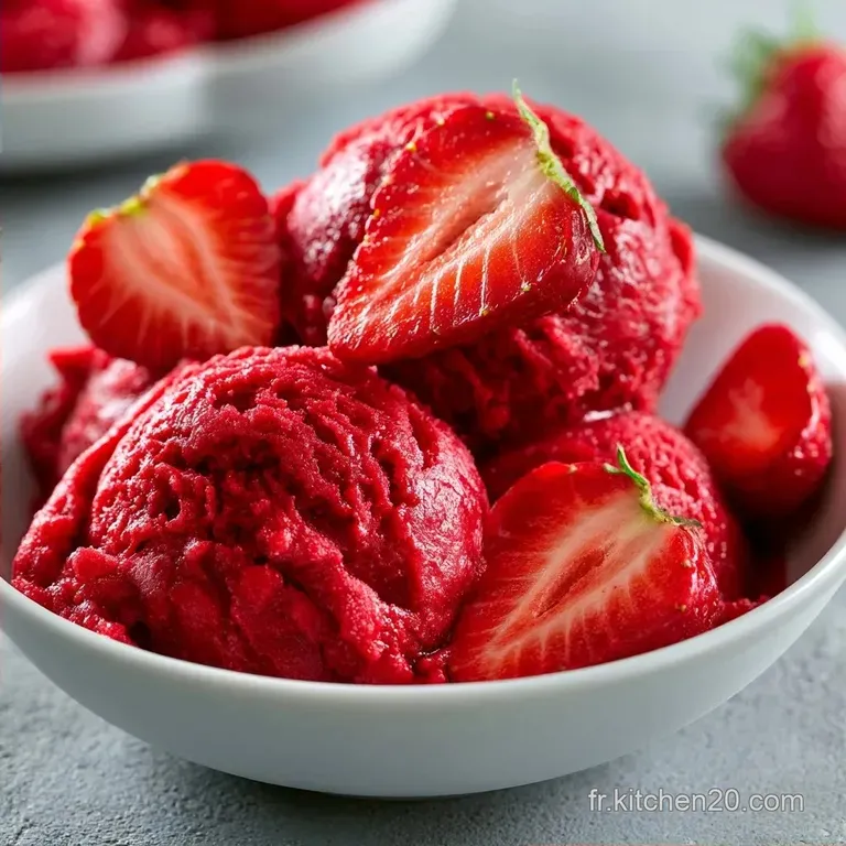Sorbet Fraise Thermomix Maison: Lisse et Fondant