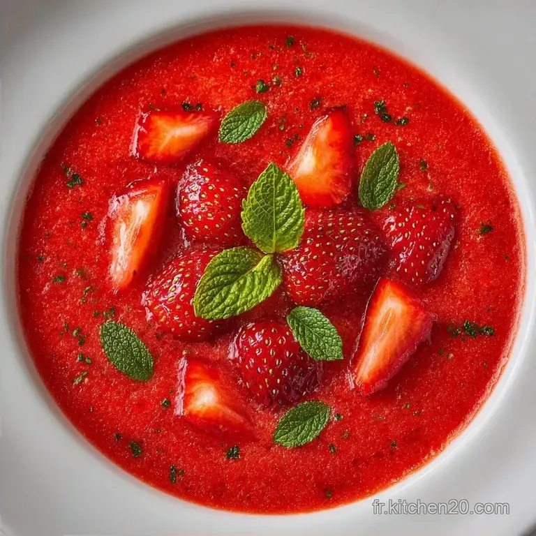 Soupe de Fraises L&eacute;g&egrave;re : Fra&icirc;che et Fruit&eacute;e