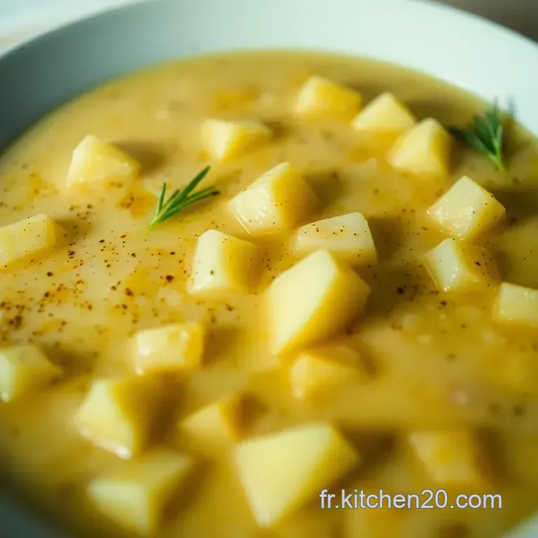 Soupe De Patate Douce Cr&eacute;meuse Et &Eacute;pic&eacute;e presentation