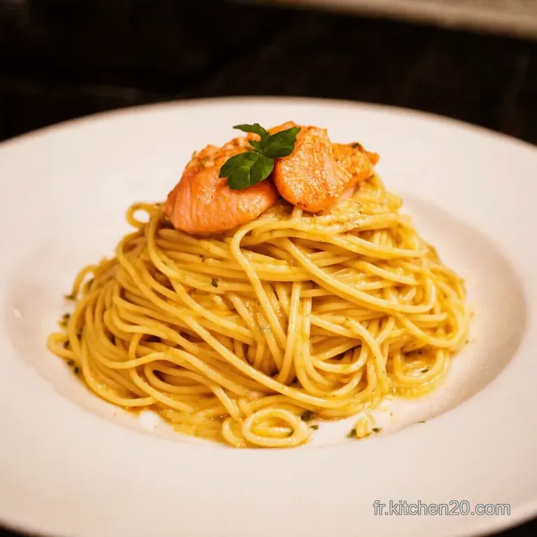 Spaghetti Au Saumon Fum&eacute; Courgettes Un Air De Printemps presentation