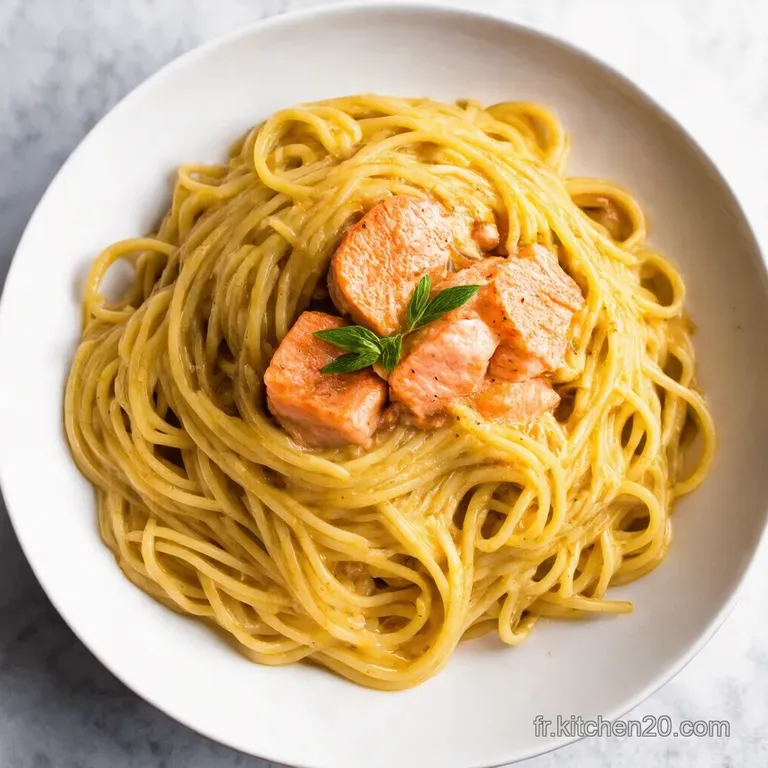 Spaghetti au Saumon Fum&eacute; Courgettes Un Air de Printemps