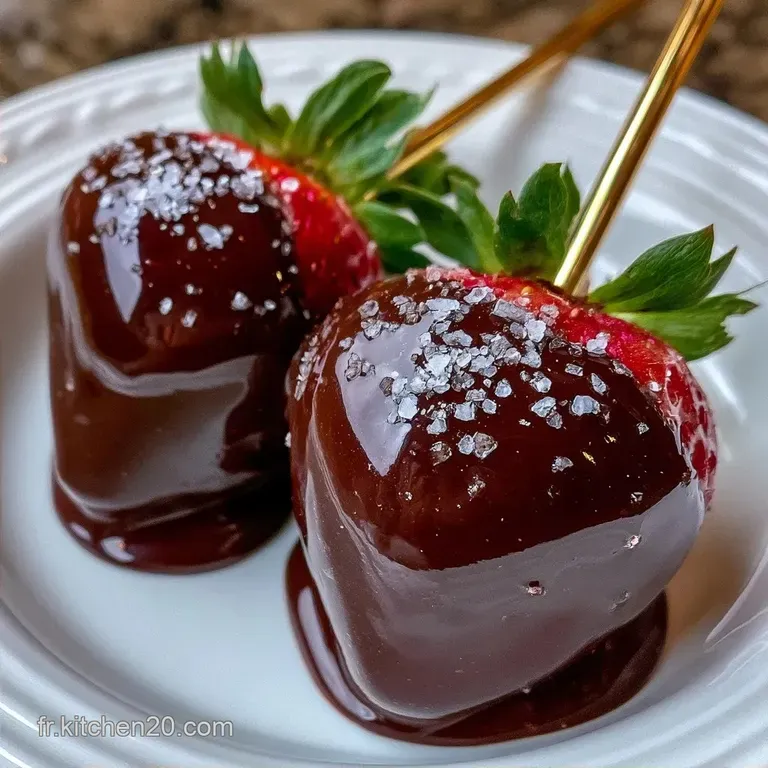 Sucettes Fraises Chocolat Noir et Fleur de Sel