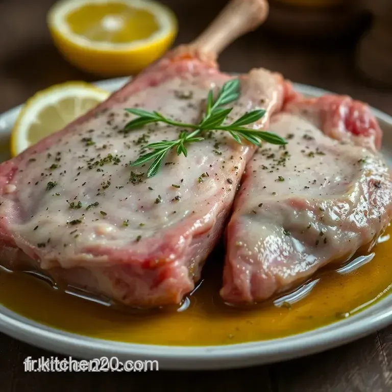 T-Bone De Veau Saut&eacute; Aux Herbes Et Citron presentation