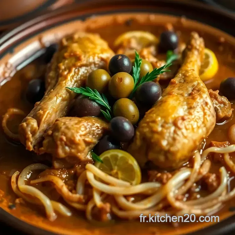 Tajine De Poulet Au Citron Et Olives presentation