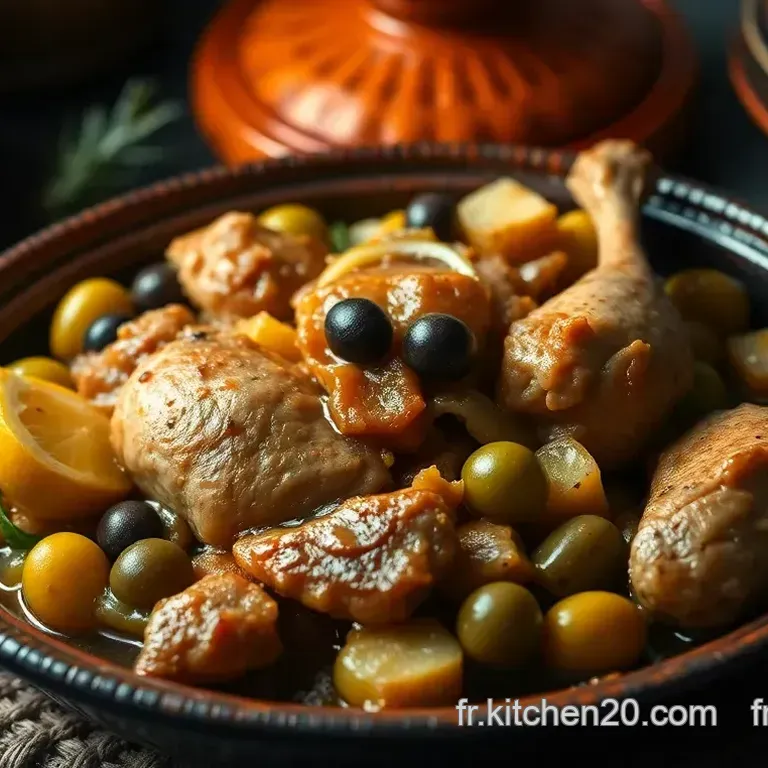 Tajine de Poulet au Citron et Olives