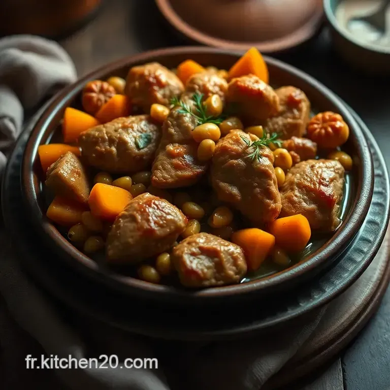 Tajine De Poulet Aux Abricots Et Amandes presentation