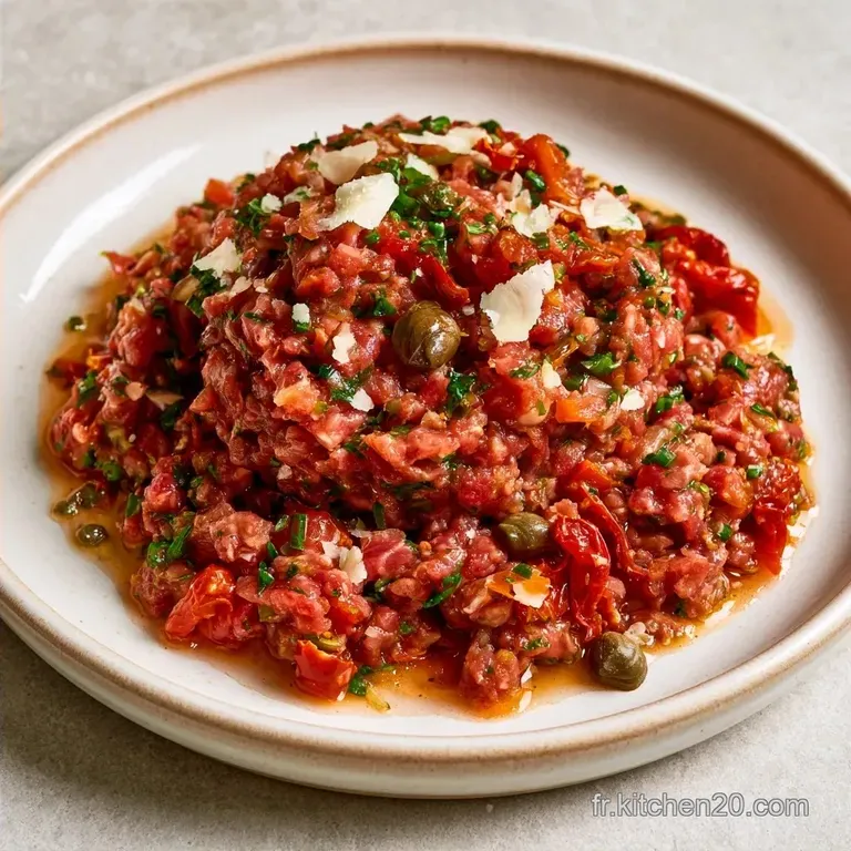 Tartare de B&oelig;uf Italien aux Tomates S&eacute;ch&eacute;es
