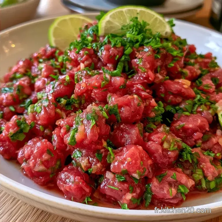 Tartare Tha&iuml; De B&oelig;uf Au Couteau