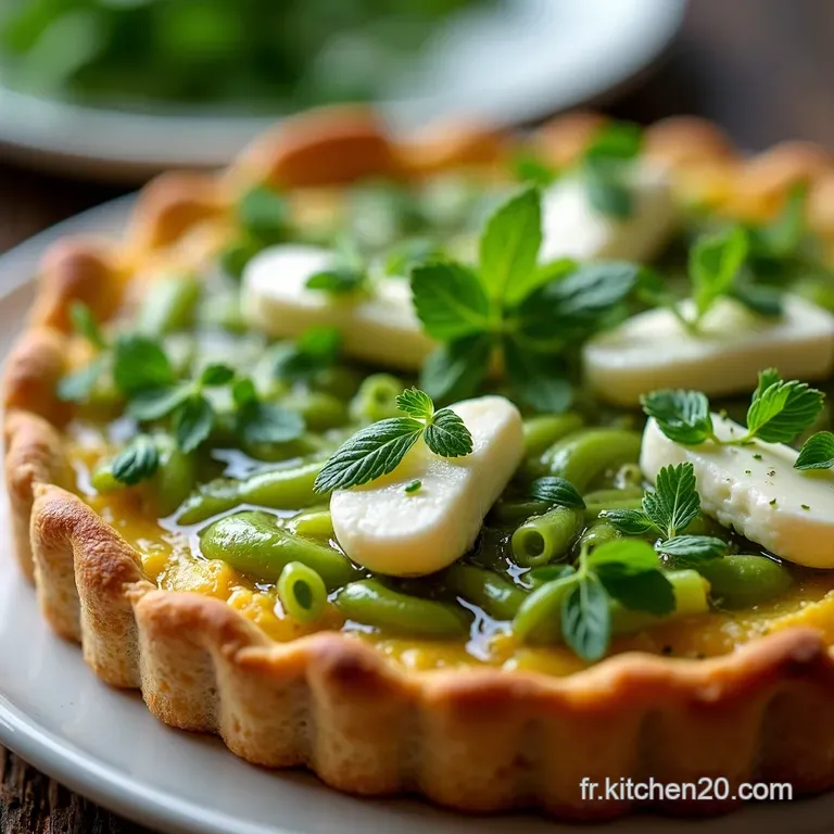 Tarte Fine Croquante aux Asperges Vertes Ch&egrave;vre Frais et Zestes de Citron